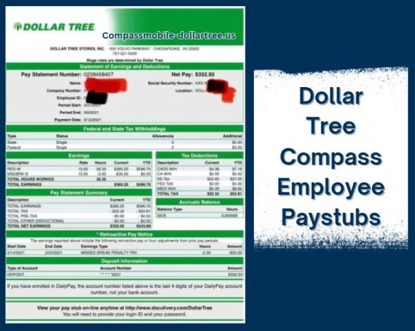 Dollar Tree Compass Employee Paystubs