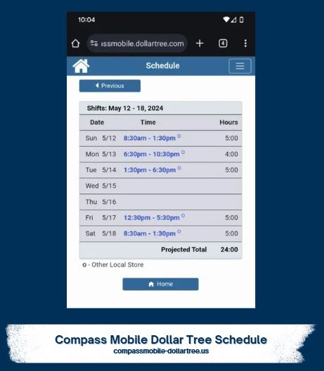 compass mobile dollar tree schedule